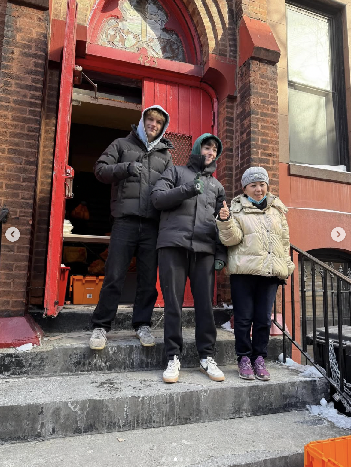 Volunteers distributing meals at St. Clement's Food Pantry