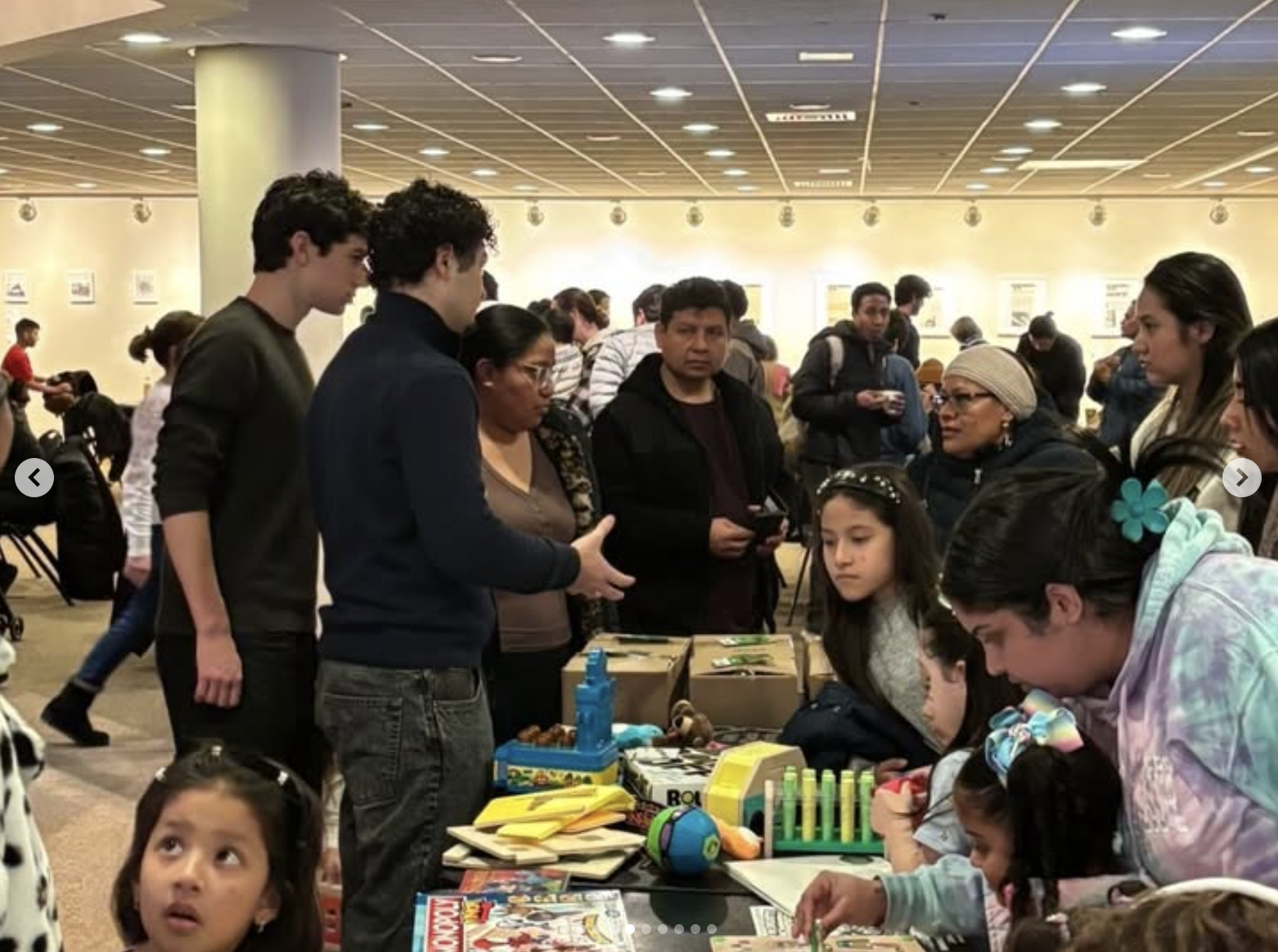 A food, toy, and clothing drive at St. Peter's Church