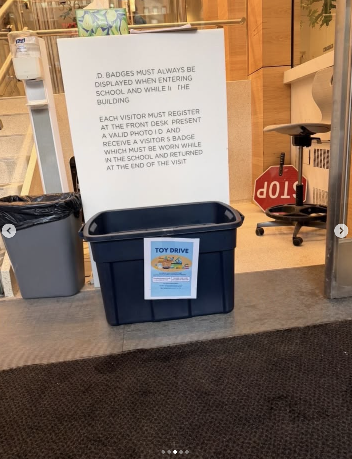 A food, toy, and clothing drive at St. Peter's Church