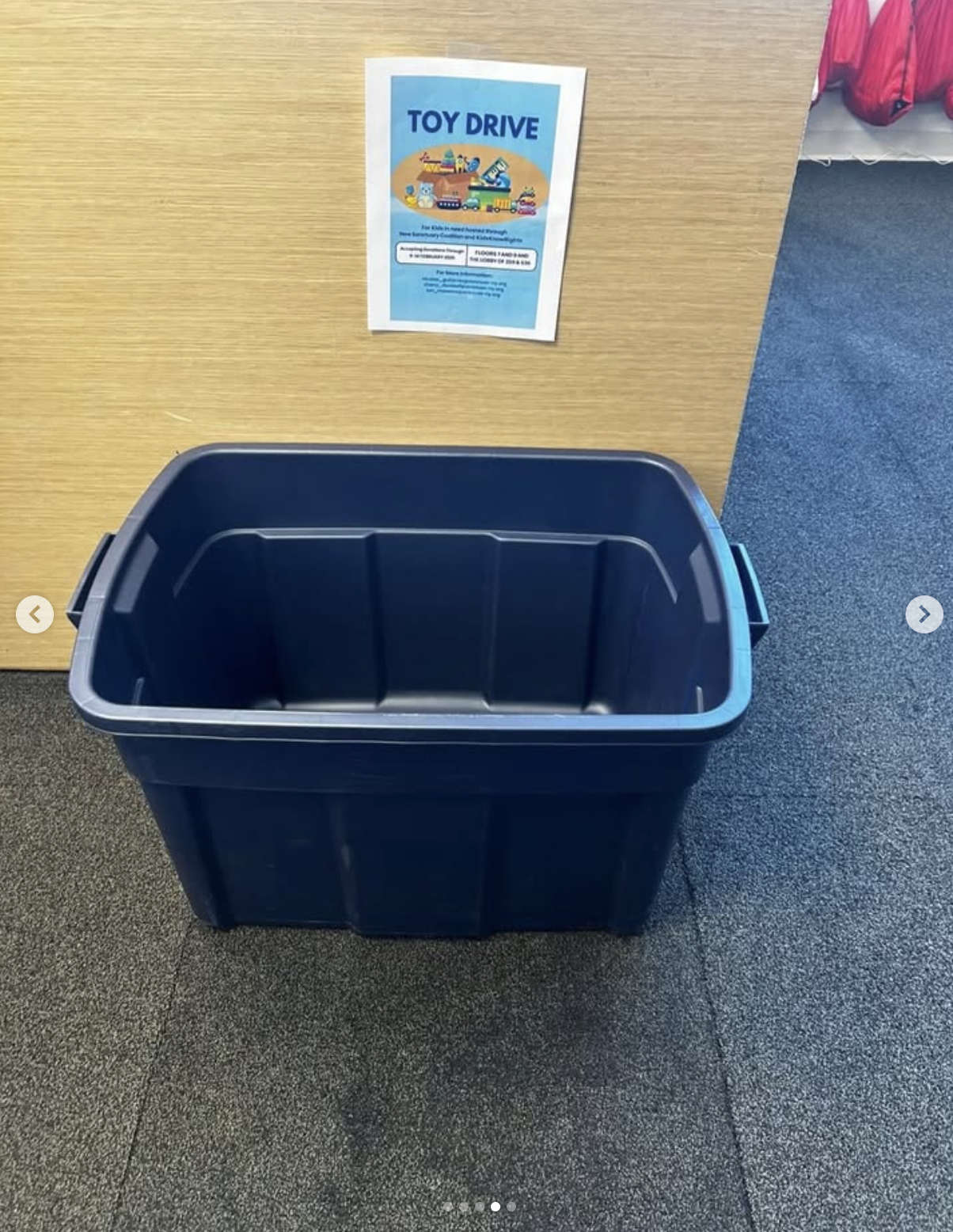 A food, toy, and clothing drive at St. Peter's Church